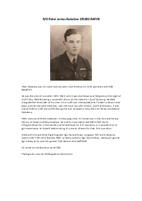 A preview of a PDF biography for Dukelow, Peter James
